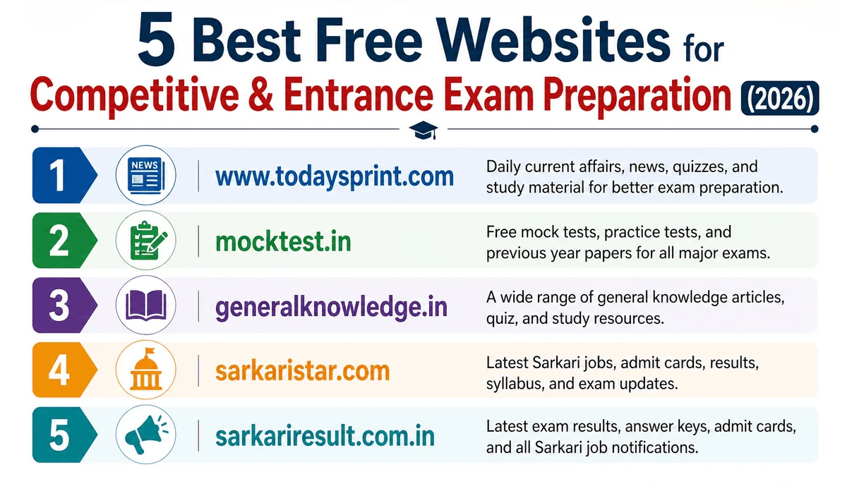 5 Best Free Websites for Competitive & Entrance Exam Preparation (2026)