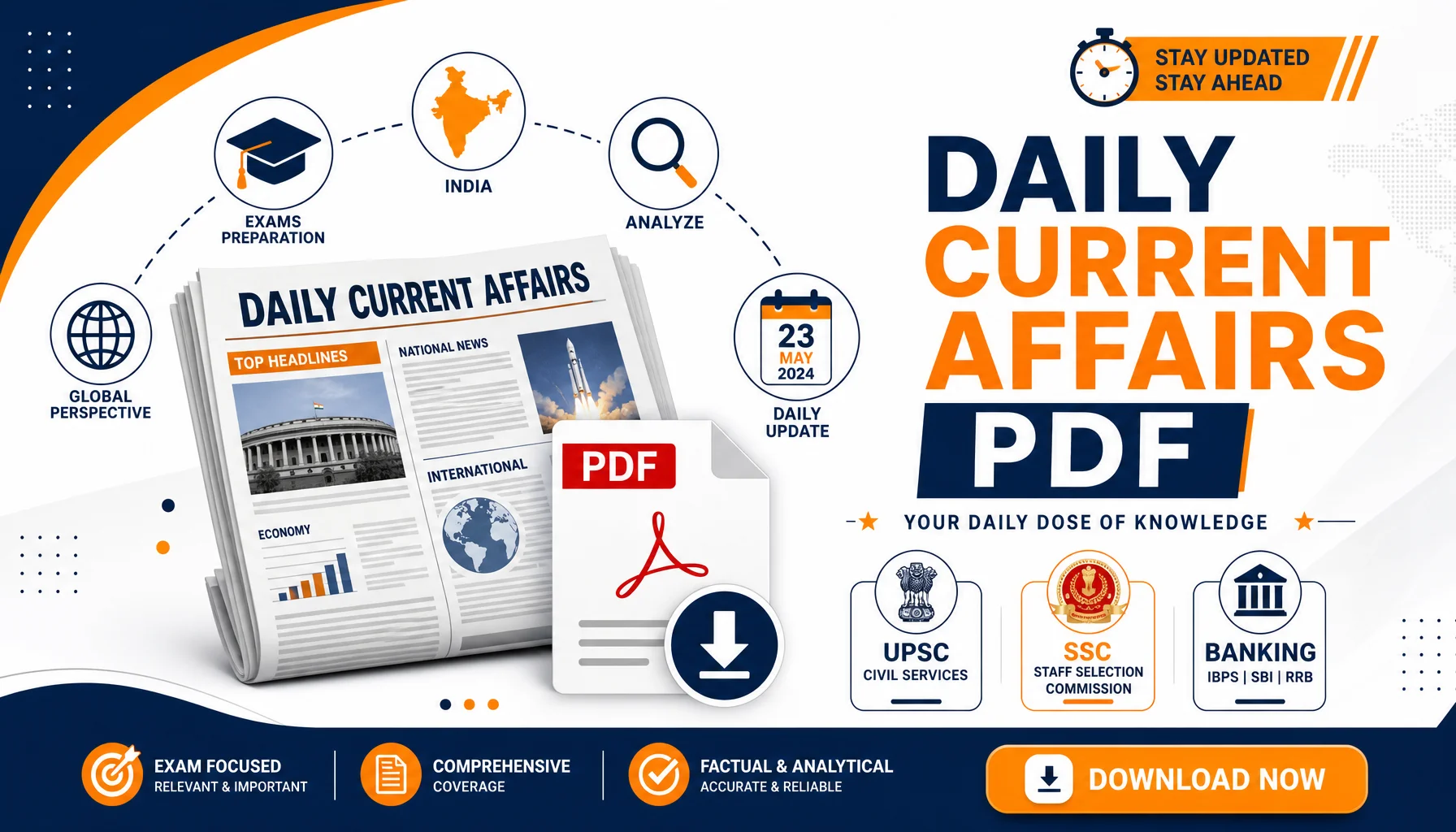 Daily Current Affairs PDF Download for UPSC, SSC, Banking and all competitive exams
