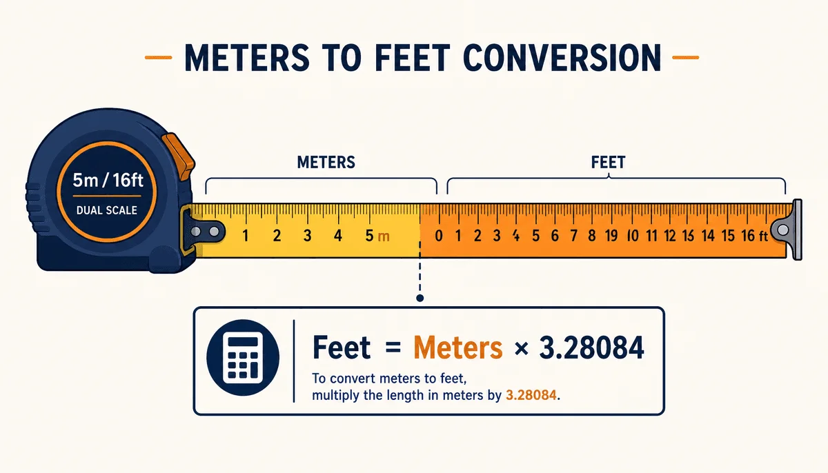 Meters to Feet Converter