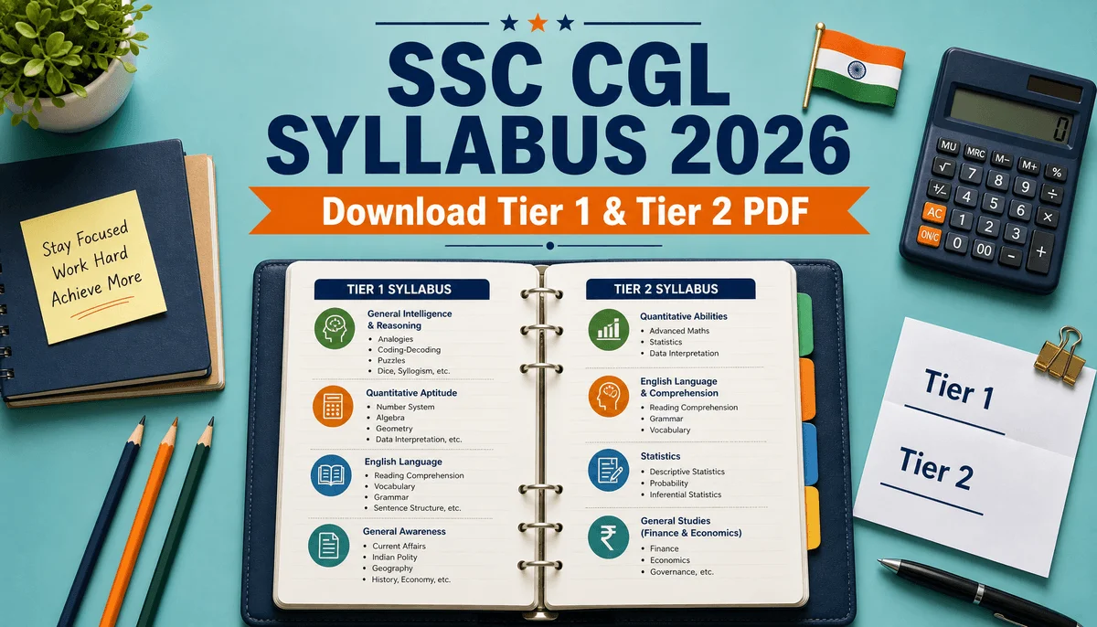 SSC CGL Syllabus 2026: Complete Tier 1 & Tier 2 Topics with PDF Download Guide